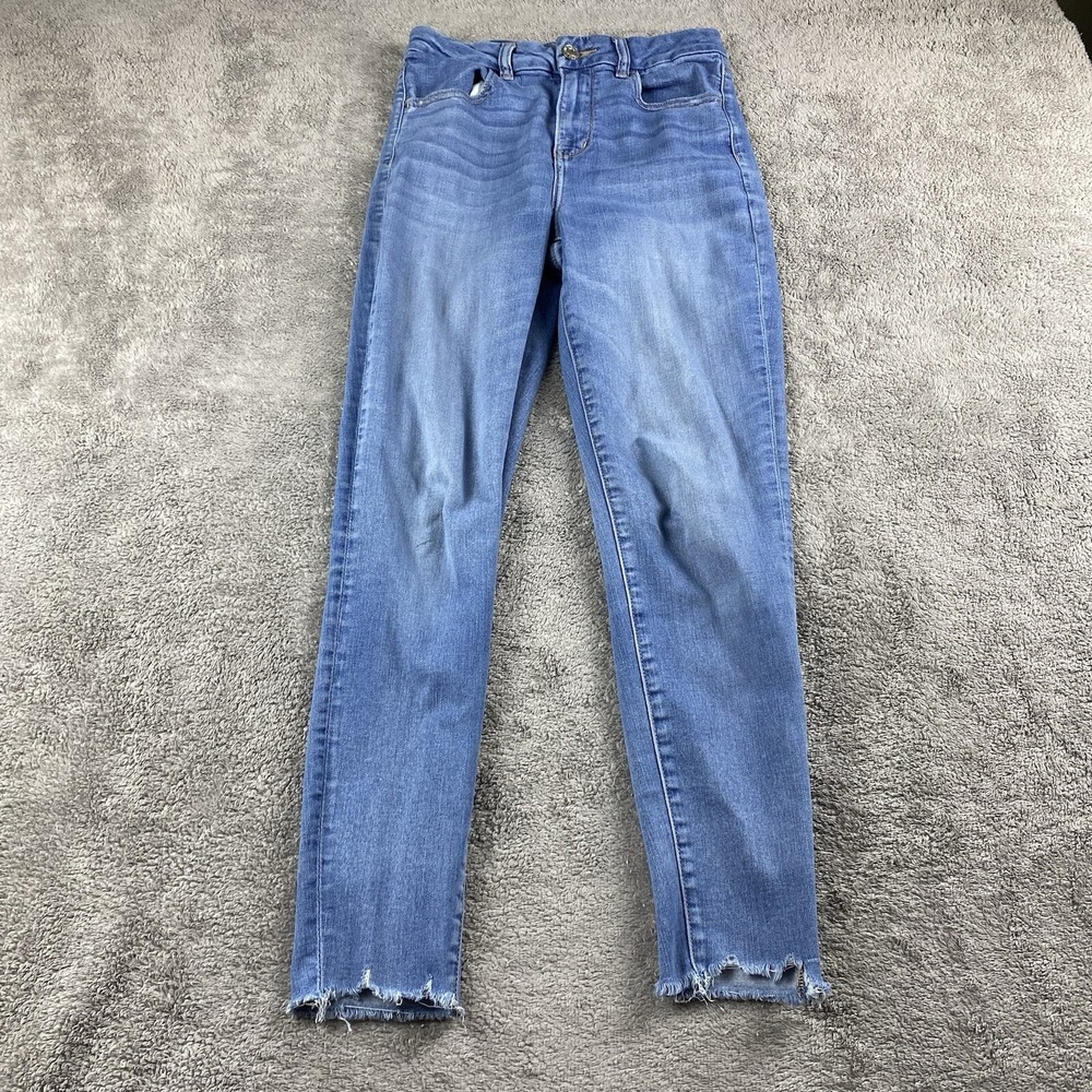 American Eagle Stretch Jean Womens 6 R Blue Cury Hi-Rise Jegging‎ Cut Off